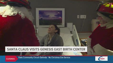 Santa and Mrs. Claus visit birth center patients at Genesis East in Davenport | wqad.com