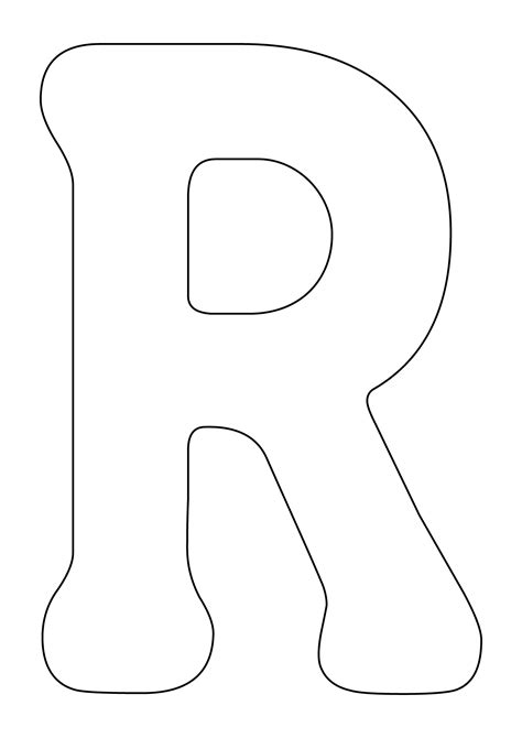 Letter R Template - 10 Free PDF Printables | Printablee - Letter R Outline