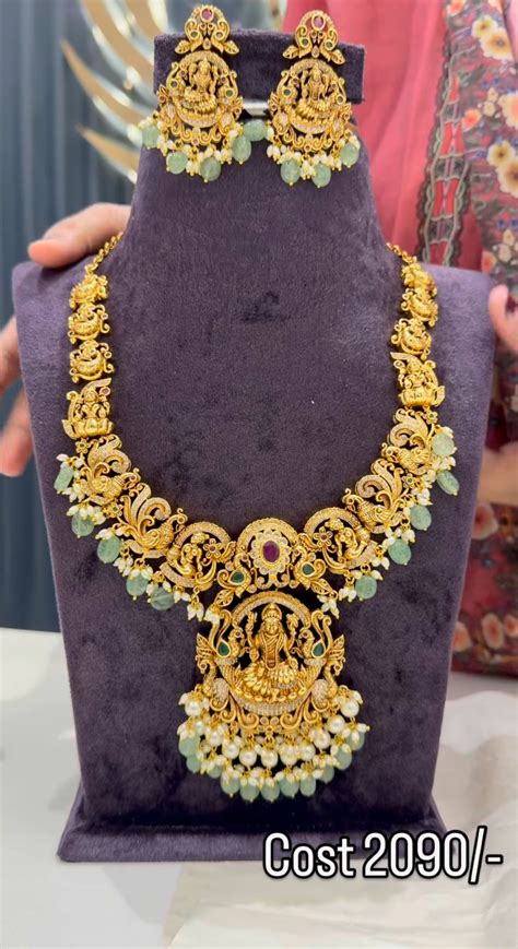 Beautiful customised nakshi necklace – Sujatha Gold Covering Works