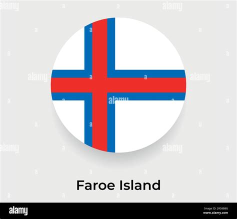 Faroe Island flag bubble circle round shape icon vector illustration ...