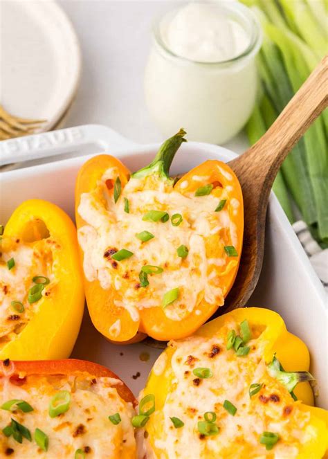 Cheese Stuffed Peppers Chicken Chicken Parm Stuffed Peppers | Cait's