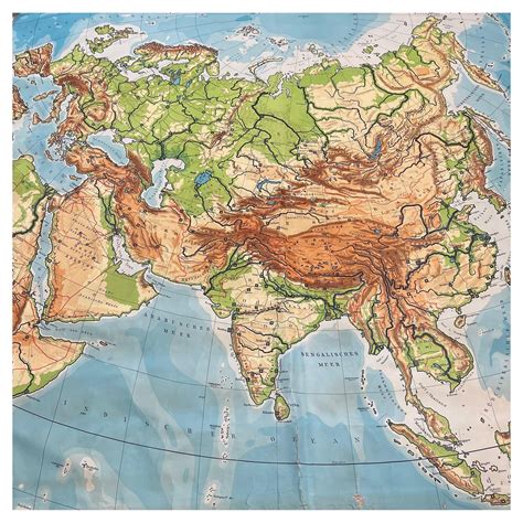 Physical Map Of Europe And Asia