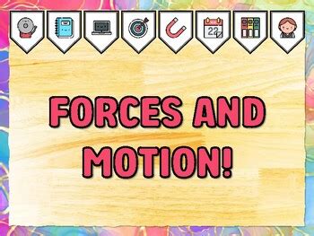 FORCES AND MOTION! Grade 7 And 8 Science Bulletin Board Decor Kit ...