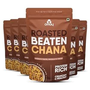 Omay Foods Roasted Chana Jor Garam, 60g Pouch (Pack of 6) | Healthy ...