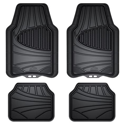 Armor All 78840ZN 4-Piece Black Rubber All-Season Trim-to-Fit Floor ...