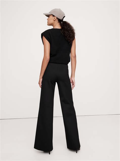 Wide-Leg Everywhere Ponte Pant | Banana Republic