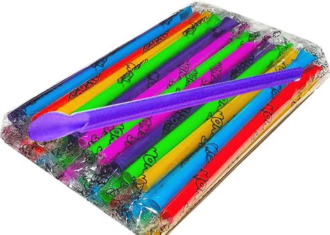 Amazon.com: Reusable Monster Spoon Straws™, Super-Wide! Scoop Snow Cone ...