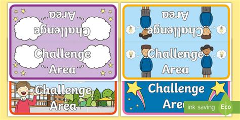 Challenge Area Table Top Cards (teacher made) - Twinkl