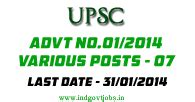 UPSC Advertisement No.01/2014
