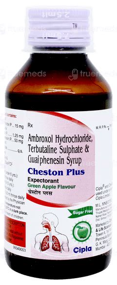 Cheston Plus 5012515 Mg Expectorant 100 Ml - Uses, Side Effects, Dosage ...