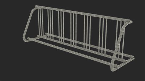 3D Model Floor Mounted Bike Rack - TurboSquid 2217089