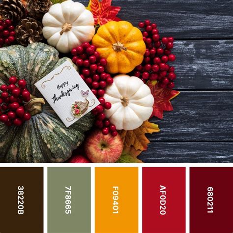 30 Thanksgiving Color Palettes for Rustic Designs | Thanksgiving color ...