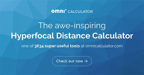 Image result for Hyperfocal Distance Calculator