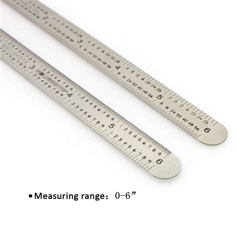 6" Machinist Ruler Scale 5R 10ths Graduation Flexible Decimal Inch ...