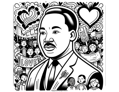 Martin Luther King Day Coloring Pages for Kids - Happy Toddler Playtime