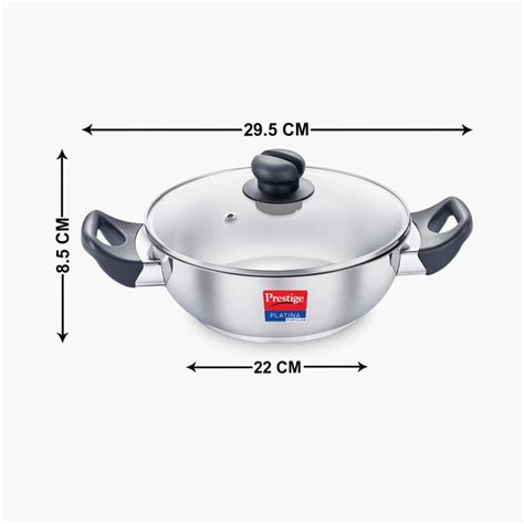 Buy PRESTIGE Platina Pop Cookware Kadai with Lid - 1.5 L from Prestige ...