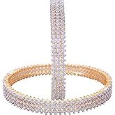 Buy Ratnavali Jewels American Diamond Studded Gold Plated Traditional ...