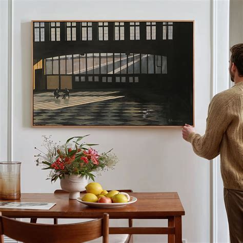 Buy Sunlit Room With Large Windows Abstract Painting Online at Best ...