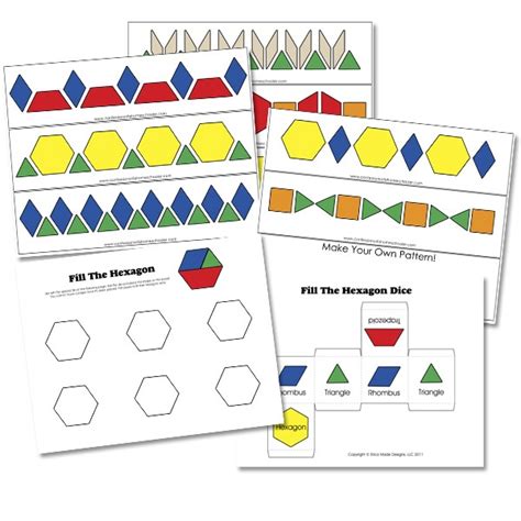 Image result for Pattern Blocks Printable Twinkl