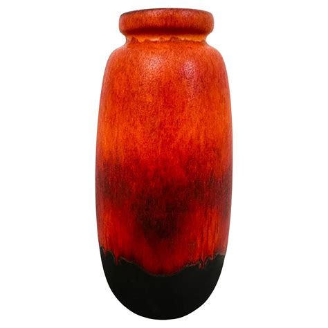 1970s Mid Century German Scheurich Keramik Burnt Orange and Brown Fat ...