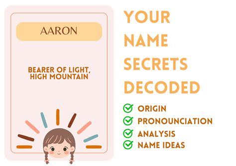 Aaron - Girl Name Meaning and Pronunciation