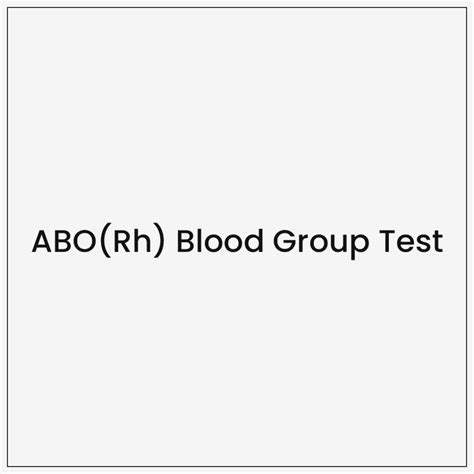 ABO(Rh) Blood Group Test - Gooddays Healthcare