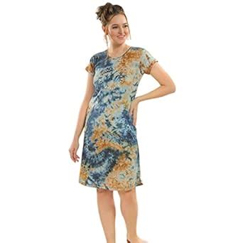 Buy PRINCESS' TREASURE Girls/Women Knee Length Long Top Night Wear Sky ...