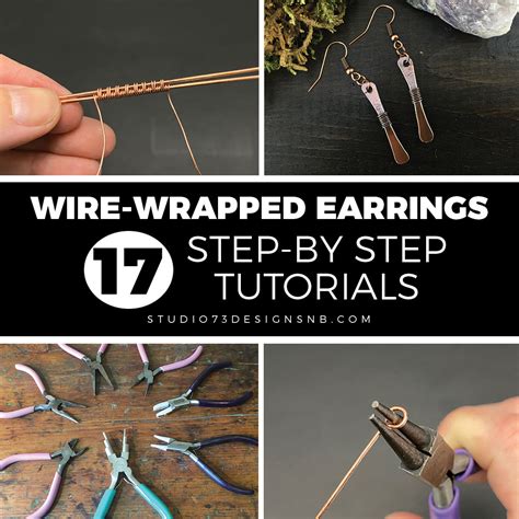 Wire-Wrapping Tutorials: 17 DIY Wire-Wrapped Earrings | Studio 73 Designs