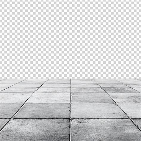 Gray stone floor tiles with square pattern on transparent background ...