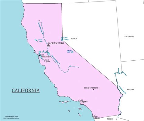 California Map With Major Cities