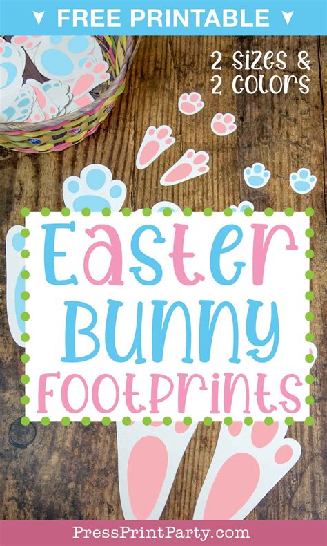 Free Printable Easter Bunny Footprints for Easter Morning