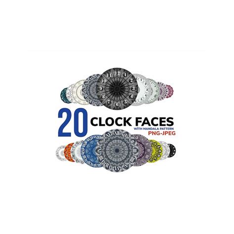 20 Clock Face, Mandala Pattern, Printable Clock Faces, A4 Fo | Inspire ...