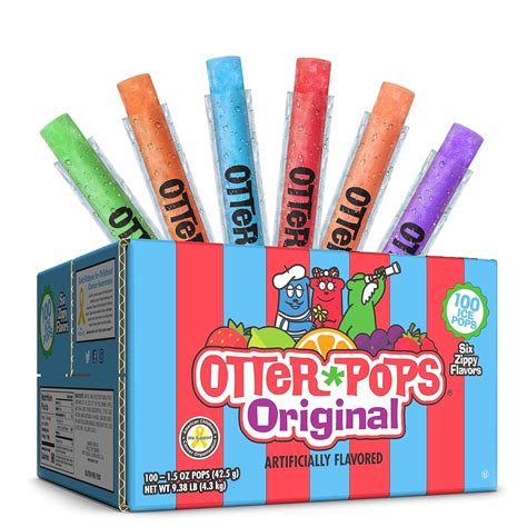 Amazon.com: Otter Pops 冷凍冰棒,無脂冰棒,原始口味(100 入 - 1.5 盎司) : 其他產品