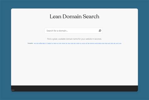 Lean Domain Search - ScaleUpbox