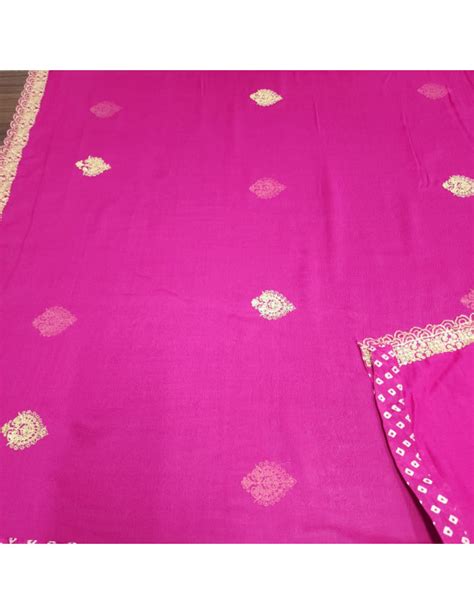 Set 30- 25th Jan - Party Rani pink designer bandhani muslin - rich ...