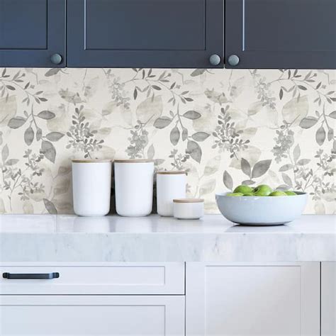 Buy Grey Breezy Vinyl Peel & Stick Wallpaper Roll (Covers 30.75 Sq. Ft ...