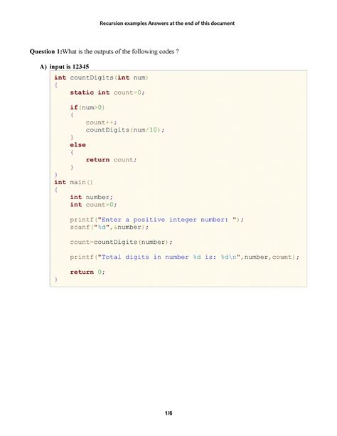 Recursion Question List 的图像结果