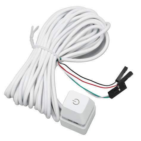 PC Power Switch, External PC Power Button Mechanical Key with Blue ...