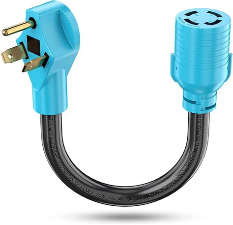 WEN 15 ft. 10-Gauge Transfer-Switch-Ready Generator Adapter Extension Cord with Light-Up Plug ...