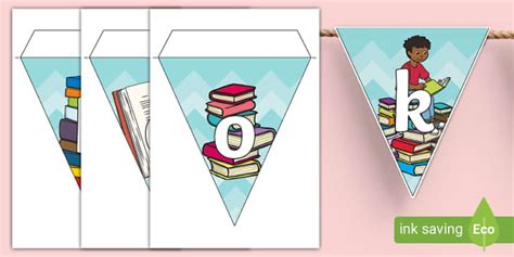 Book-Themed Editable Display Bunting (teacher made) - Twinkl
