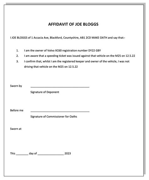 How to prepare an affidavit