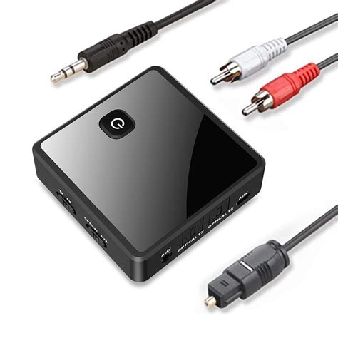 Fiber Optic Bluetooth 5.0 Audio Transmitter Receiver 2-in-1 Wireless B ...