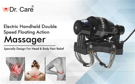 Dr. Care Black Electric Handheld Double Speed Floating Action Massager ...