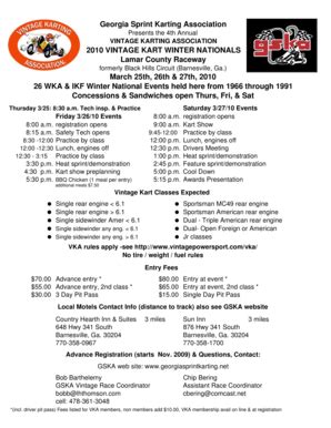 Fillable Online Vintage Kart Nationals Flyer 2010 - Ning Fax Email ...