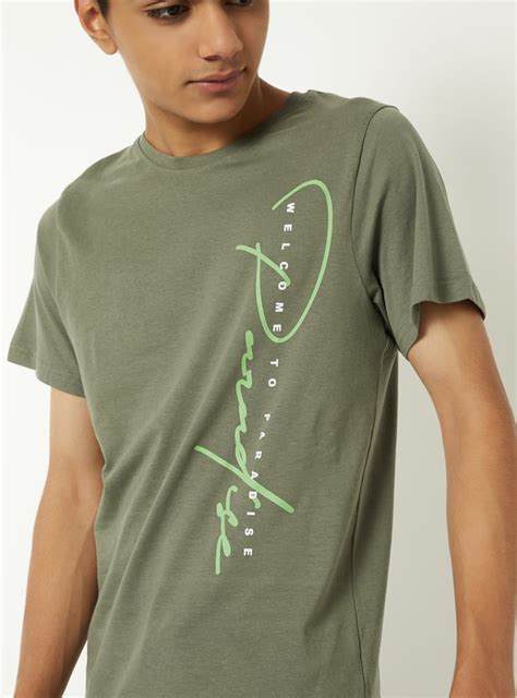 Buy Boys Typographic Printed T-shirt Online at just Rs. 199.0 ...