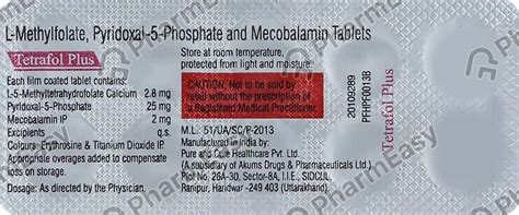 Tetrafol Plus Strip Of 10 Tablets: Uses, Side Effects, Price & Dosage ...
