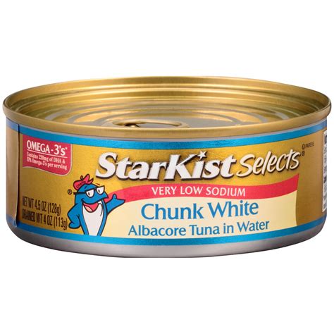 StarKist Selects Very Low Sodium Chunk White Albacore Tuna in Water, 4. ...