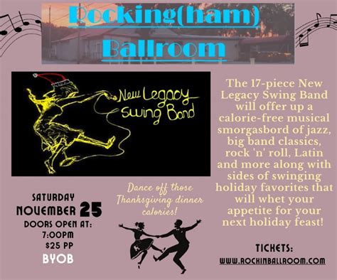 New Legacy Swing Band- 17 piece band- with free dance lesson ...