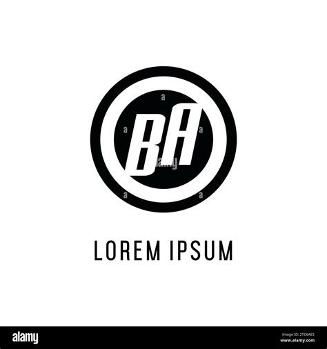 Initial BA logo concentric circle line, clean and simple monogram logo ...