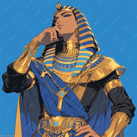 Egyptian man in pharaohs attire at historical reenactment | Premium AI ...